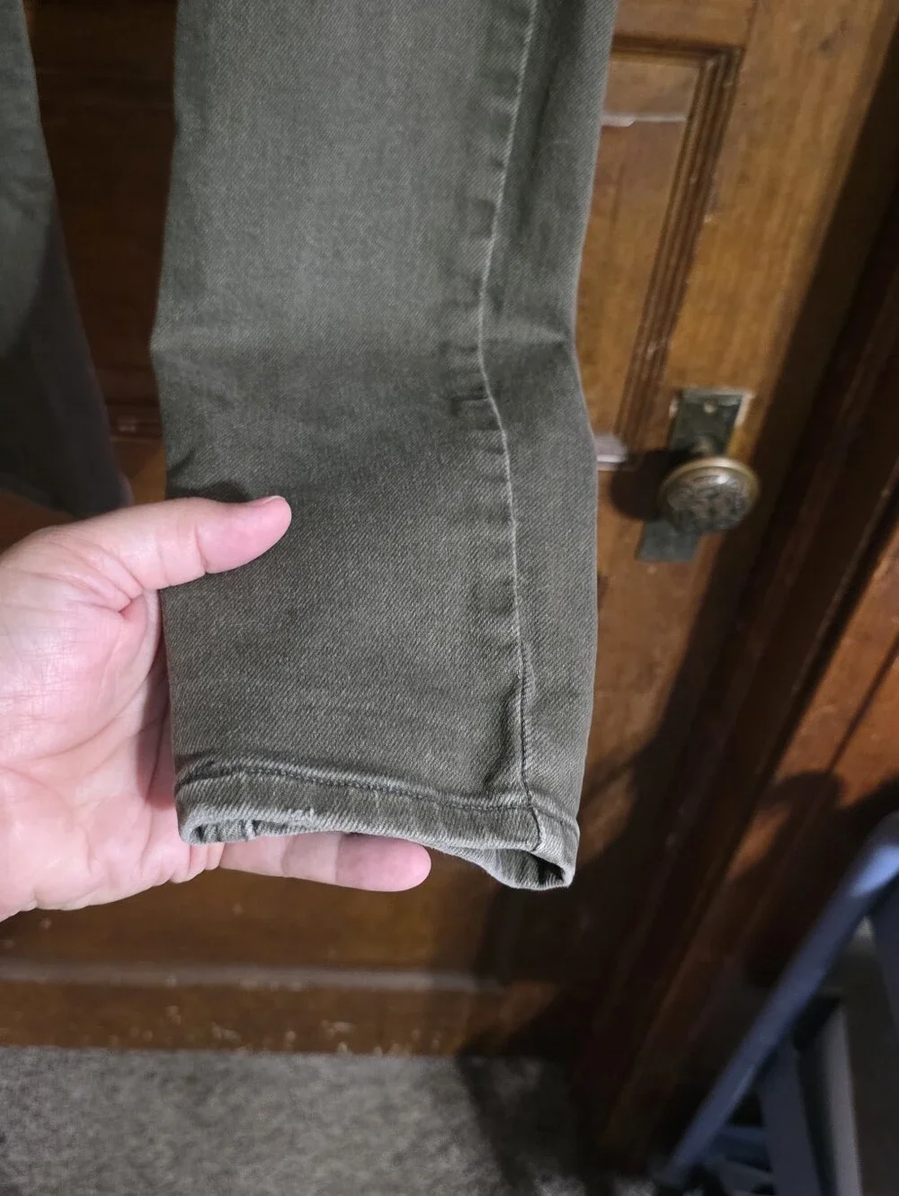 Levi's 535 Super Skinny Jeans Olive Green Size 30